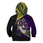 Melbourne Storm Rugby Kid Hoodie Tribal Polynesian Power Art - Lightning Mascot