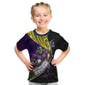 Melbourne Storm Rugby Kid T Shirt Tribal Polynesian Power Art - Lightning Mascot