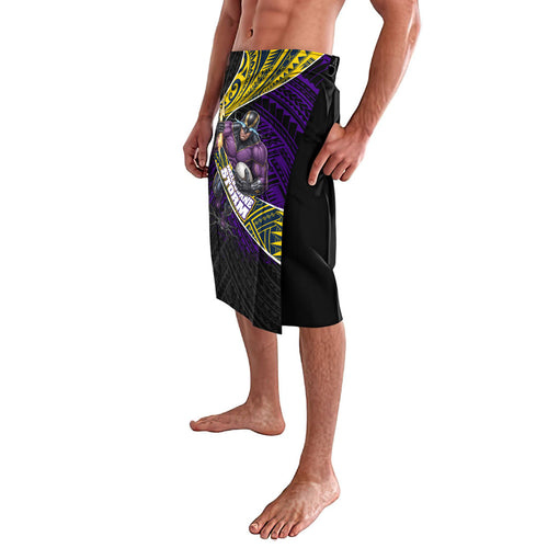 Melbourne Storm Rugby Lavalava Tribal Polynesian Power Art - Lightning Mascot