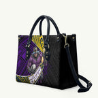 Melbourne Storm Rugby Leather Bag Tribal Polynesian Power Art - Lightning Mascot