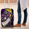 Melbourne Storm Rugby Luggage Cover Tribal Polynesian Power Art - Lightning Mascot