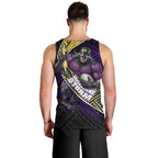 Melbourne Storm Rugby Men Tank Top Tribal Polynesian Power Art - Lightning Mascot