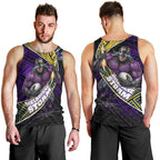 Melbourne Storm Rugby Men Tank Top Tribal Polynesian Power Art - Lightning Mascot