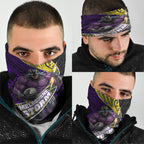Melbourne Storm Rugby Neck Gaiter Tribal Polynesian Power Art - Lightning Mascot