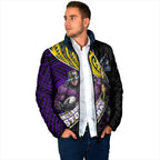 Melbourne Storm Rugby Padded Jacket Tribal Polynesian Power Art - Lightning Mascot
