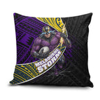 Melbourne Storm Rugby Pillow Cover Tribal Polynesian Power Art - Lightning Mascot