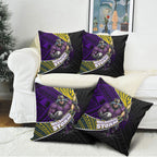 Melbourne Storm Rugby Pillow Cover Tribal Polynesian Power Art - Lightning Mascot