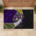 Melbourne Storm Rugby Rubber Doormat Tribal Polynesian Power Art - Lightning Mascot