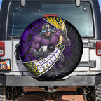Melbourne Storm Rugby Spare Tire Cover Tribal Polynesian Power Art - Lightning Mascot
