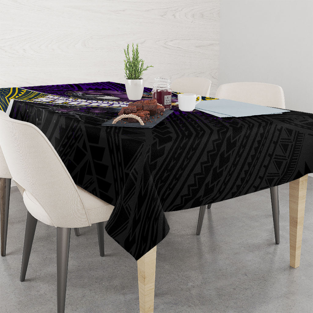 Melbourne Storm Rugby Tablecloth Tribal Polynesian Power Art - Lightning Mascot