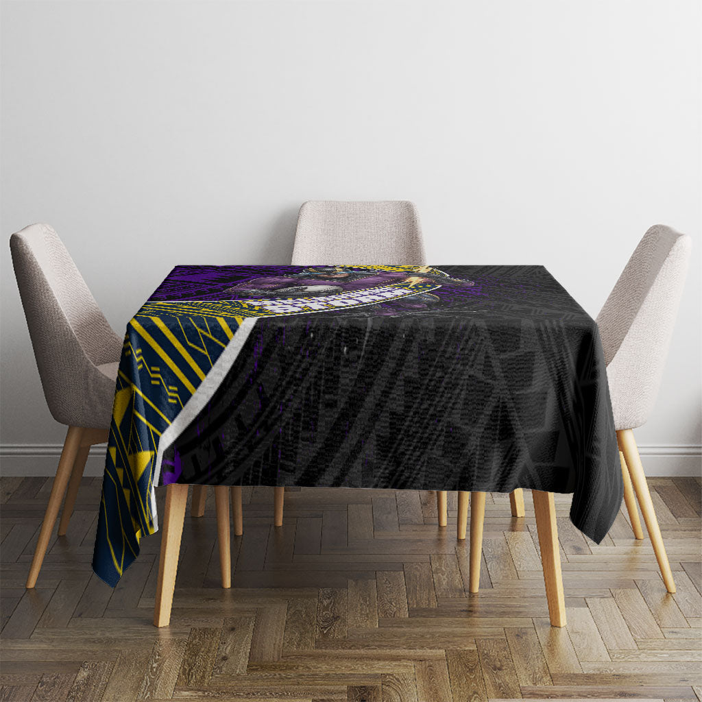 Melbourne Storm Rugby Tablecloth Tribal Polynesian Power Art - Lightning Mascot
