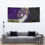 Melbourne Storm Rugby Tapestry Tribal Polynesian Power Art - Lightning Mascot