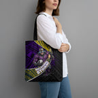 Melbourne Storm Rugby Tote Bag Tribal Polynesian Power Art - Lightning Mascot