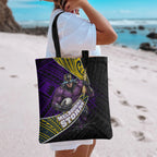 Melbourne Storm Rugby Tote Bag Tribal Polynesian Power Art - Lightning Mascot