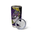 Melbourne Storm Rugby Tumbler Cup Tribal Polynesian Power Art - Lightning Mascot