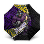 Melbourne Storm Rugby Umbrella Tribal Polynesian Power Art - Lightning Mascot