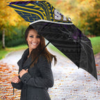 Melbourne Storm Rugby Umbrella Tribal Polynesian Power Art - Lightning Mascot