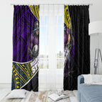 Melbourne Storm Rugby Window Curtain Tribal Polynesian Power Art - Lightning Mascot