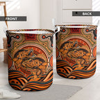 Barramundi Fish Laundry Basket Aboriginal Dot Art Indigenous Pattern