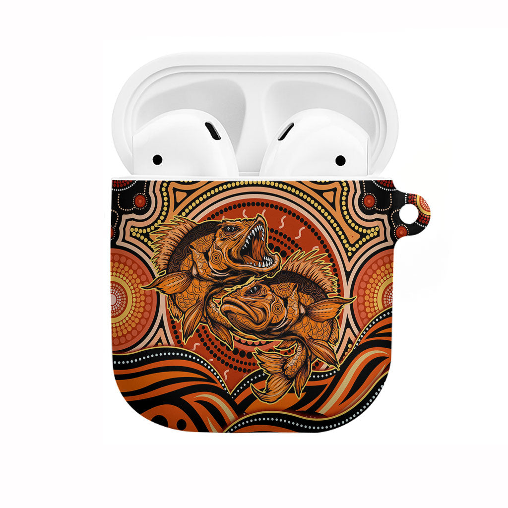 Barramundi Fish AirPods Case Aboriginal Dot Art Indigenous Pattern