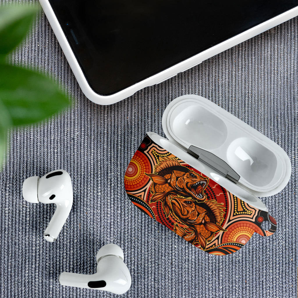 Barramundi Fish AirPods Case Aboriginal Dot Art Indigenous Pattern