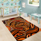 Barramundi Fish Area Rug Aboriginal Dot Art Indigenous Pattern