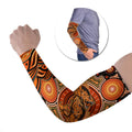 Barramundi Fish Arm Sleeves Aboriginal Dot Art Indigenous Pattern