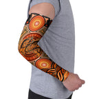 Barramundi Fish Arm Sleeves Aboriginal Dot Art Indigenous Pattern