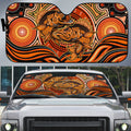 Barramundi Fish Auto Sun Shade Aboriginal Dot Art Indigenous Pattern