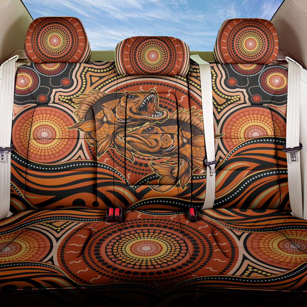 Barramundi Fish Back Car Seat Cover Aboriginal Dot Art Indigenous Pattern