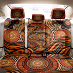 Barramundi Fish Back Car Seat Cover Aboriginal Dot Art Indigenous Pattern