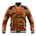 Barramundi Fish Baseball Jacket Aboriginal Dot Art Indigenous Pattern