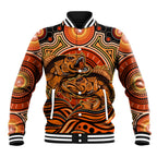 Barramundi Fish Baseball Jacket Aboriginal Dot Art Indigenous Pattern
