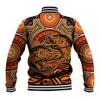 Barramundi Fish Baseball Jacket Aboriginal Dot Art Indigenous Pattern