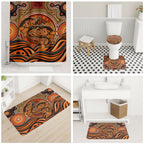 Barramundi Fish Bathroom Set Aboriginal Dot Art Indigenous Pattern