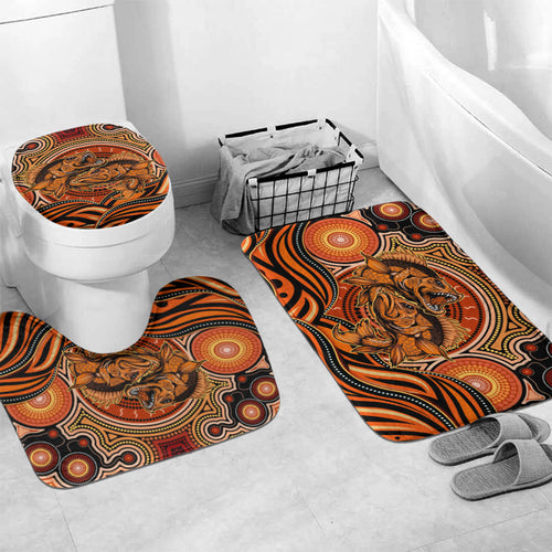 Barramundi Fish Bathroom Set Aboriginal Dot Art Indigenous Pattern