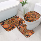 Barramundi Fish Bathroom Set Aboriginal Dot Art Indigenous Pattern