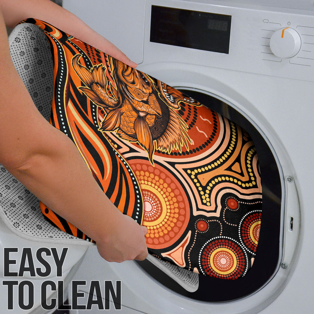 Barramundi Fish Bathroom Set Aboriginal Dot Art Indigenous Pattern