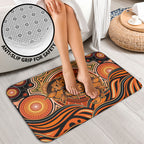 Barramundi Fish Bathroom Set Aboriginal Dot Art Indigenous Pattern