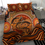 Barramundi Fish Bedding Set Aboriginal Dot Art Indigenous Pattern