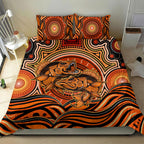 Barramundi Fish Bedding Set Aboriginal Dot Art Indigenous Pattern