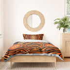 Barramundi Fish Bedding Set Aboriginal Dot Art Indigenous Pattern