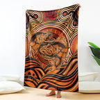 Barramundi Fish Blanket Aboriginal Dot Art Indigenous Pattern