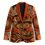 Barramundi Fish Blazer Aboriginal Dot Art Indigenous Pattern