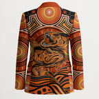Barramundi Fish Blazer Aboriginal Dot Art Indigenous Pattern