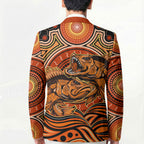 Barramundi Fish Blazer Aboriginal Dot Art Indigenous Pattern