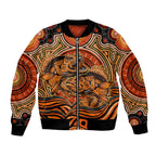 Barramundi Fish Bomber Jacket Aboriginal Dot Art Indigenous Pattern