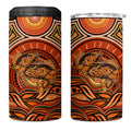 Barramundi Fish 4 in 1 Can Cooler Tumbler Aboriginal Dot Art Indigenous Pattern