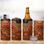 Barramundi Fish 4 in 1 Can Cooler Tumbler Aboriginal Dot Art Indigenous Pattern