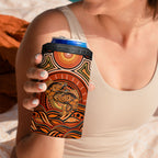 Barramundi Fish 4 in 1 Can Cooler Tumbler Aboriginal Dot Art Indigenous Pattern